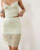 Motel Motel Garula satin lace hem midi skirt in sage - part of a set-Green - 2