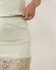 Motel Motel Garula satin lace hem midi skirt in sage - part of a set-Green - 3