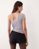 Motel Motel Gryfina knot one shoulder top in lilac gray-Purple - 4