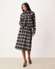 Motel Motel Harana collared button up jacket in blue brown plaid - part of a set - 2