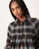 Motel Motel Harana collared button up jacket in blue brown plaid - part of a set - 4