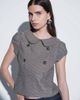 Motel Motel inihar mini check collared shirt in brown checked - 1