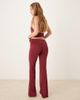 Motel Motel jacita cupro relaxed pants in burgundy - part of a set-Red - 4