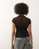 Motel Motel Jiwon keyhole polka lace top in black - 2