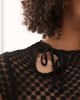 Motel Motel Jiwon keyhole polka lace top in black - 3