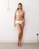 Motel Motel kairi orchid print bikini bottoms in white and pink - 3