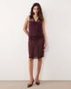 Motel Motel Kasia V-neck lace polka dot top in maroon - part of a set-Purple - 2