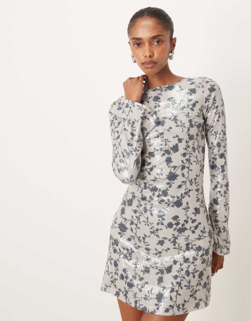 motel grey dress pattern: Solids