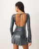 Motel Motel Kimberly sequin dress in dark teal-Blue - 2