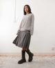 Motel Motel Kumiko long sleeve boat neck striped top in gray - 2