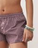 Motel Motel laboxe gingham boxer shorts in wine - part of a set-Red - 2