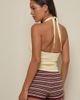 Motel Motel Lasy Wrap High Halter Neck Top in Lemon, Women's at Urban Outfitters - 2