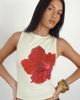Motel Motel Leen Hibiscus Floral Vest Top Jacket in Yellow, Women's at Urban Outfitters - 1