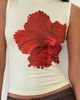 Motel Motel Leen Hibiscus Floral Vest Top Jacket in Yellow, Women's at Urban Outfitters - 2