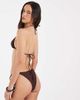 Motel Motel Lentra Bikini bottom in brown blue beaded - 4