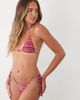 Motel Motel Lentra Bikini bottom in pink purple stripe - 1