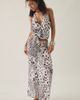Motel Motel Lilita Dalmatian Spot Plunging Wrap Halter Top in Dalmatian Spot, Women's at Urban Outfitters - 1