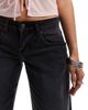 Motel Motel low rise parallel leg jeans in washed black gray - 3