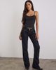 Motel Motel low rise twisted seam jeans in rinse-Blue - 1