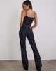 Motel Motel low rise twisted seam jeans in rinse-Blue - 3
