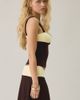 Motel Motel Lurie Colorblock Pinch-Front Cropped Tank Top in Brown, Women's at Urban Outfitters - 5