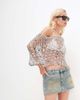 Motel Motel Maliha crochet knit poncho in silver - 3