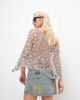 Motel Motel Maliha crochet knit poncho in silver - 4