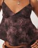Motel Motel marina v neck flowing top in jacquard floral purple - part of a set - 2