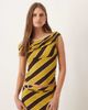 Motel Motel Maurisia off-shoulder striped top in yellow/brown - part of a set - 1