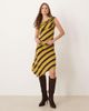 Motel Motel Maurisia off-shoulder striped top in yellow/brown - part of a set - 3