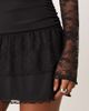 Motel Motel Mishal long sleeve plunge lace mini dress in black - 3