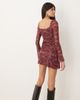 Motel Motel Modena bardot paisley mini dress in plum-Purple - 3
