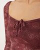 Motel Motel Modena bardot paisley mini dress in plum-Purple - 4