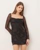 Motel Motel Modena long sleeve mini dress in dynamic rose-Brown - 4