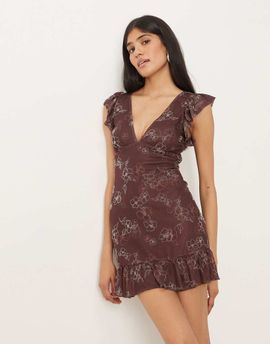 Motel Motel Motarika floaty mini dress in brown