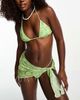 Motel Motel pami bikini top in paisley abstract green - 2