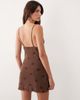 Motel Motel Pastila polka dot mini dress in brown - 3