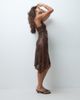 Motel Motel quinn asymm sequin midi dress in brown - 1