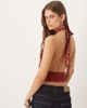 Motel Motel Rania tie neck polka dot top in burnt red - 2
