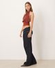 Motel Motel Rania tie neck polka dot top in burnt red - 3
