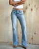 Motel Motel rigid low rise flare jeans in bright blue used - 2
