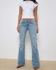 Motel Motel rigid low rise flare jeans in bright blue used - 3