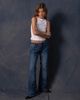 Motel Motel rigid low rise flare jeans in mid blue used - 4