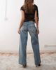 Motel Motel roomy extra wide low rise jeans in powder blue - 2