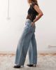Motel Motel roomy extra wide low rise jeans in powder blue - 3
