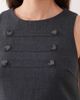 Motel Motel Saraya button detail pinafore ruffle edge dress in gray - 3