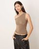 Motel Motel Sojin off-shoulder top with eyelets in gold - 1