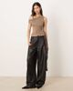 Motel Motel Sojin off-shoulder top with eyelets in gold - 2