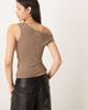 Motel Motel Sojin off-shoulder top with eyelets in gold - 3