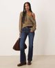 Motel Motel Suena asymmetric knit sweater in khaki-Green - 2